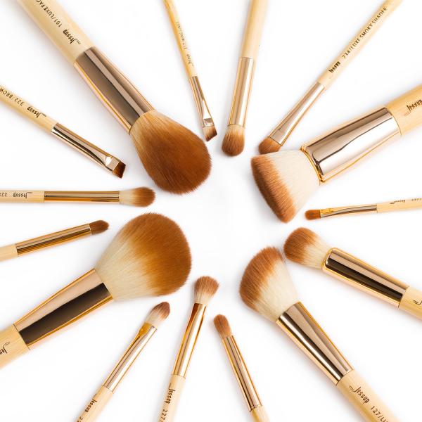 Eco Friendly light weight Jessup Bamboo Brushes For Eye And Face