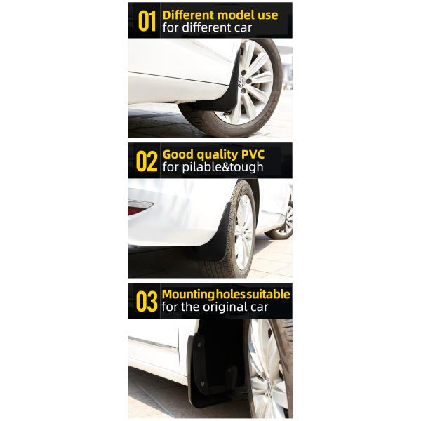UV Resistant Car Tyre Mudguard Black PVC Mercedes Gla Mud Flaps