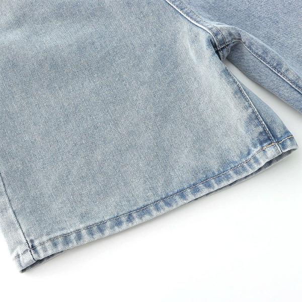 Подгонянная джинсовая ткань ретро мытья вышивки одежды джинсовой ткани женщины голубая замыкает накоротко
