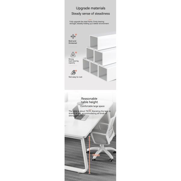 Muebles de oficina Escritorio de computadora multifuncional para dos personas