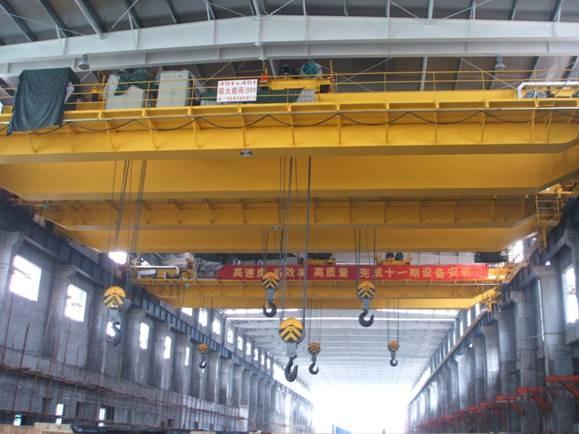 QDX Electric Overhead Crane with Multiple Trolley , 200 / 32t, 250t, 400t Rated Capacity