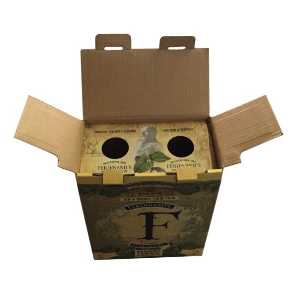 Изготовленная на заказ коробка складывая коробки упаковывая напечатанный полный цвет для двойных вин пакета