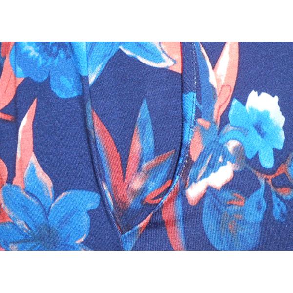 Reactive Print Flowers Ladies Casual Pants Womens Summer Trousers For Travel