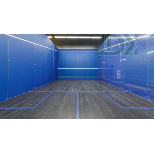 Premium Hybrid Glass Squash Court – Vibrant Multicolor Play for Elite Performance