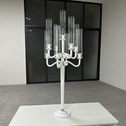 3 braço 9 braço cristal candelabro casamento vidro preto mesa de casamento 110cm