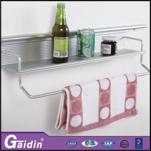 Aluminum wall mounted brushed shining kitchen racks for untensil storage