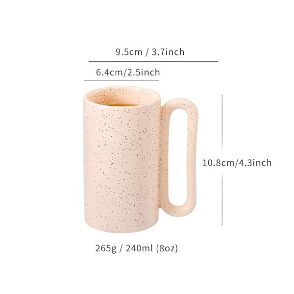 Savall Tropical Ceramic Cup With Long Handle Vintage Spray