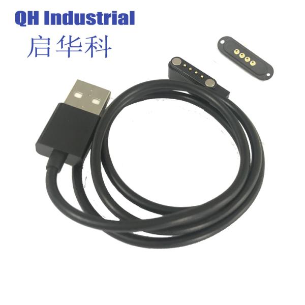 4pin 2.54mm Pitch Charging Connector Male & Female Connectors Female Connector Spain 4pin pogo pin magnetic connector