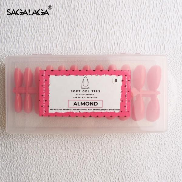 Logo Customers' Logo Short Custom Size Curved False Flat Square Nails Press On Full Cover Tip Kit Soft Gel X Nail Tips