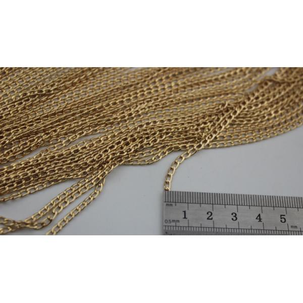 Cheaper iron material 3 mm width gold adjustable metal bag accessories metal chain for handbags
