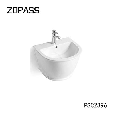 Vaidade de superfície contínua Mini Washing Cheap Ceramic Wall Hung Basin dos fabricantes chineses