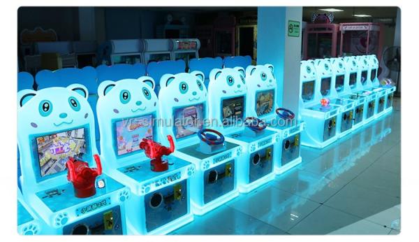 Cute Bear Children Game Machine Kids Shooter Arcade Machine Coin Operated For Shopping Mall
