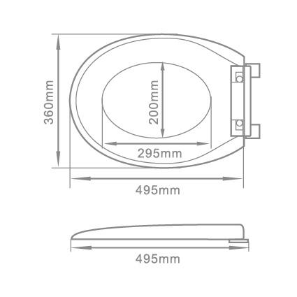 Toilet Seat Cover PP UF Duroplast Plastic Material Multi Hinge available Solid Color Soft Close From Xiamen China