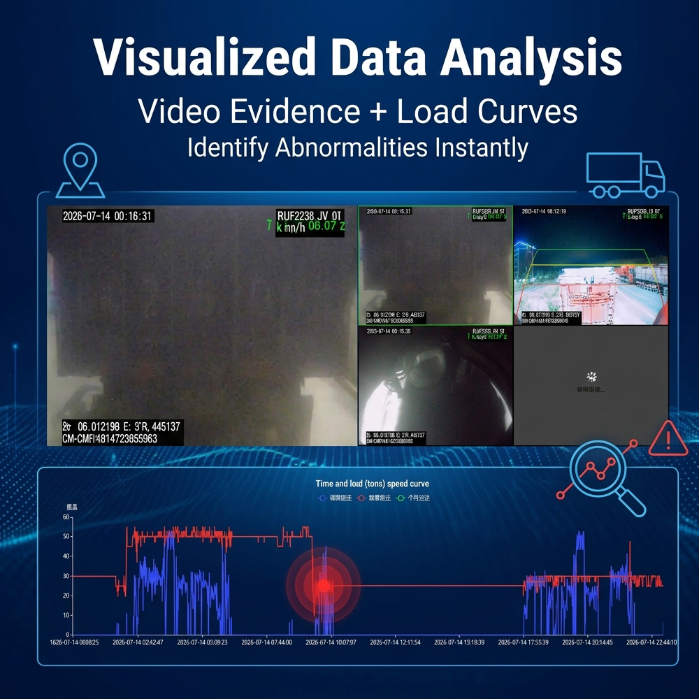 Construction Dump Truck Safety High-Precision Load Sensor and Mobile DVR Video Telematics System