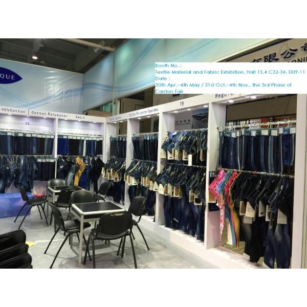 Super Stretch Cotton Polyester Spandex Black Denim Jeans Fabric