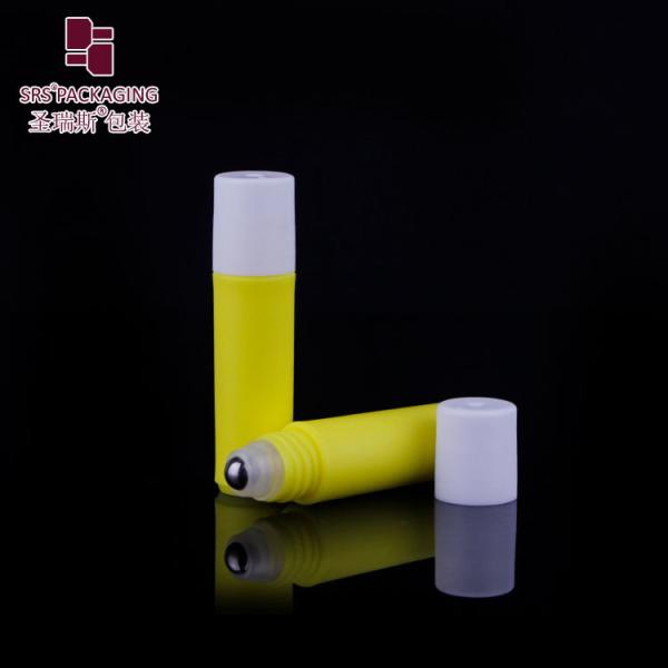 Eco Friendly PP Roll On Bottle White Screw Cap Stainless Steel Roll On Container Customization Available For