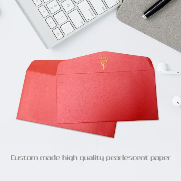 New Year'S Red Envelope With Gold Gilding Edge Gold Pattern Gilding Envelope Card