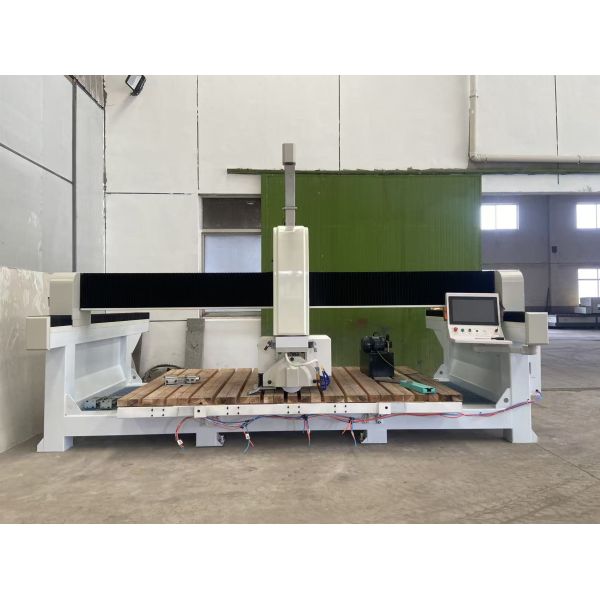 ZEUS 4+3 Axis 15+7.5kw Bridge Cutting Machine for Marble with Remote Control Motor Core 3200mm Max Length & 100mm Thickness