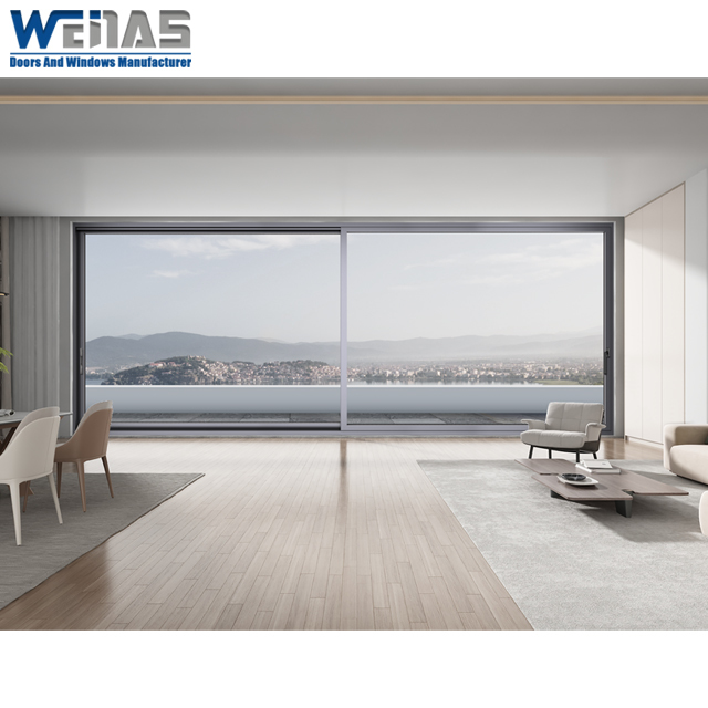 Hurricane Typhoon Resistant Thermal Break Aluminum Sliding Glass Doors Heavy Duty