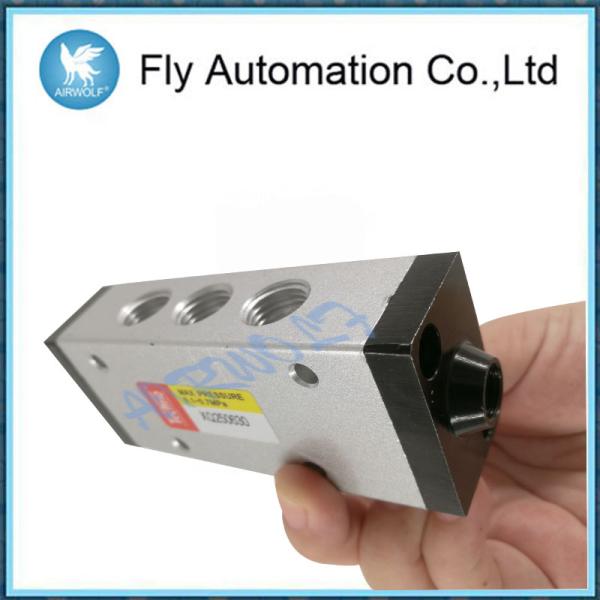 3 клапан порта положения 5 пневматический ручной, серебряный клапан металла воздух управляемый