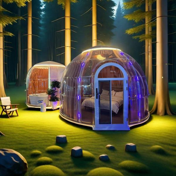 Full House Glamping Clear Pc Tents Polycarbonate Bubble Tents Bubble Dome House