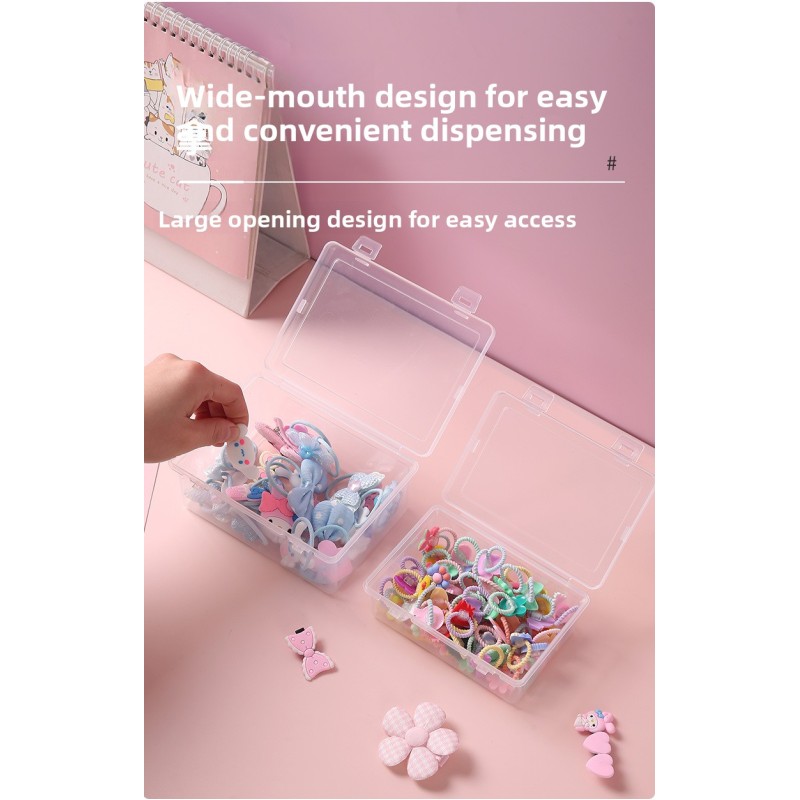 Hot Selling Minimalist Household Desktop Rectangle Dust-Proof Transparent Clear Plastic Storage Box for Sundries