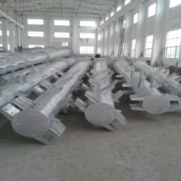 8M 9M Height Octagonal Electrical Column Metal Utility Pole in  No Joint