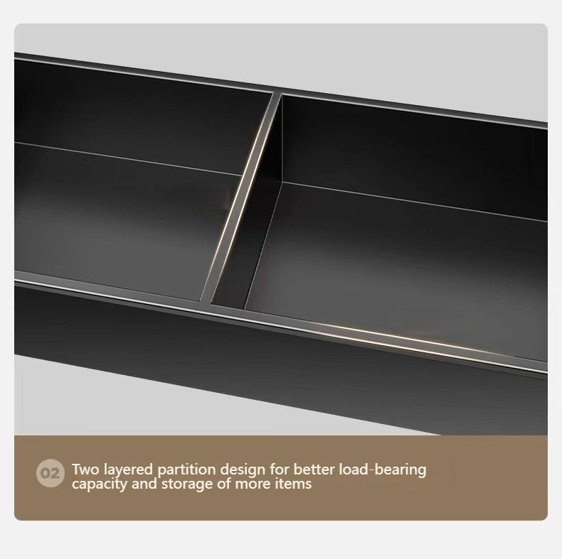 Modern Open Grid Niche Bathroom Embedded Internet Celebrity Toilet Storage TV Seamless Weld Anti-Fingerprint Nano Customizable