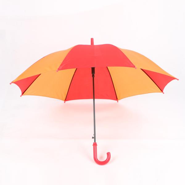 Red And Orange Small Kids Rain Umbrella 19 Inch Zinc Plating Safe Frame