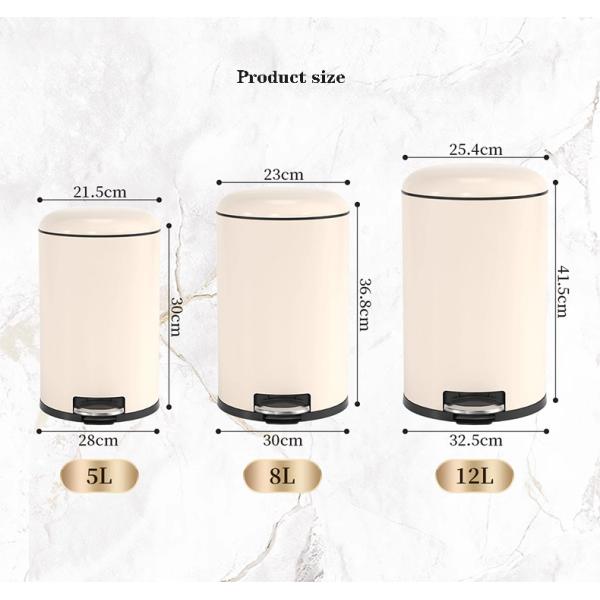 15 Gallon Dome Trash Can Stainless Steel Stainless Steel Trash Can with Inner Bucket