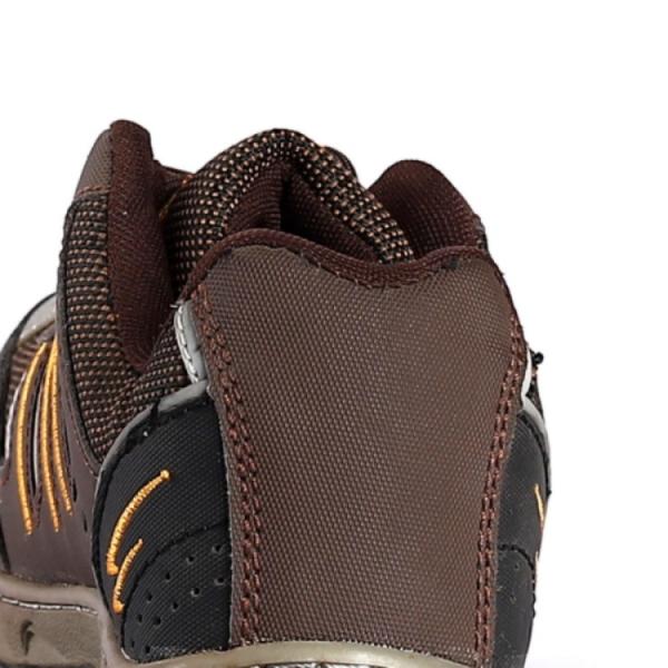 Steel Toe Lace up Slip Oil Resistant Microfiber Leather Mesh Upper Sole Rubber Safety Shoes