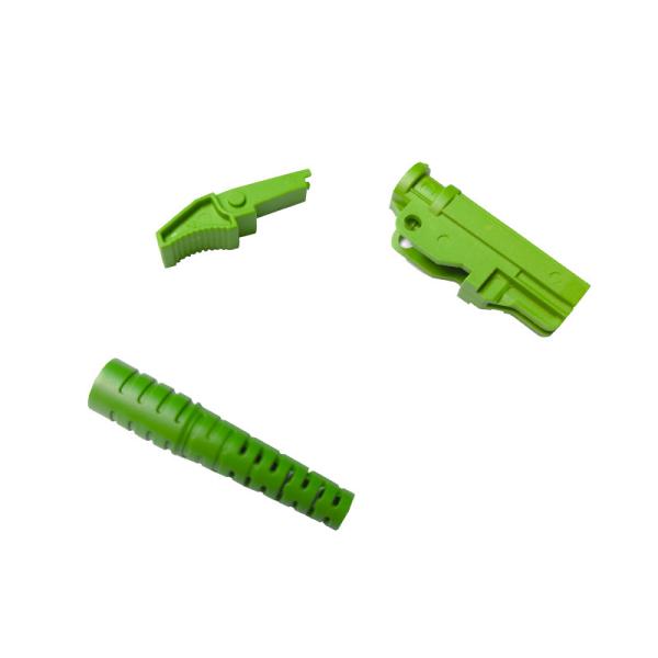 E2000 Single Mode Fiber Optic  Connector with Customizable Blue Green Boot and Ceramic Ferrule in Different Colors