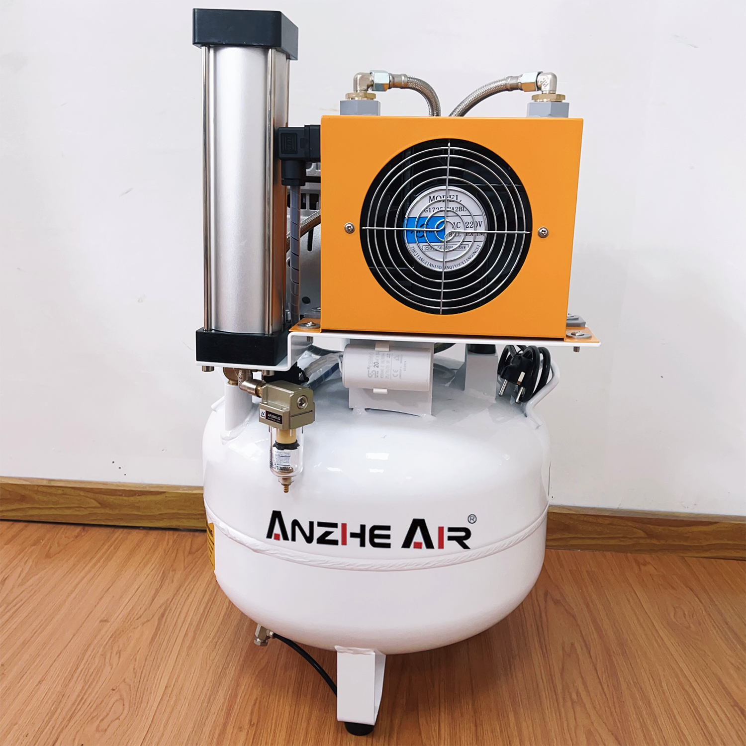 Ultra-Quiet Energy-Efficient 32L Silent Oil-Free Air Compressor for Medical & Dental Clinics with Dryer