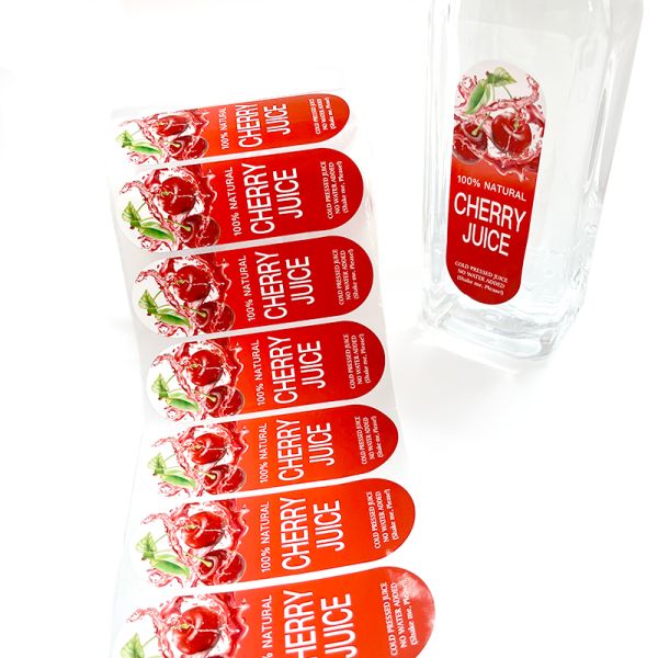Premium Personalized Custom Printing Adhesive Use-for Water Juice Bottle Labels Waterproof Adhesive Label Printing
