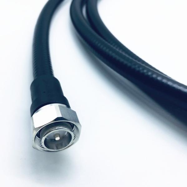 50 OHM RF Jumper Cable Mini Din Male 4.3-10 / 4.3-10 For 1/2  Super Flex Cable
