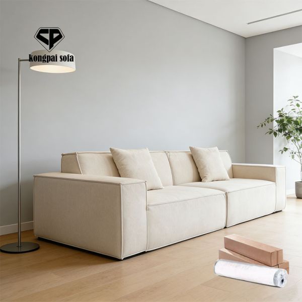 Modular Fabric High Density Sponge Compression Living Room Sofas Set Furniture Sectional Vacuum-Packed Cucstomized Couch