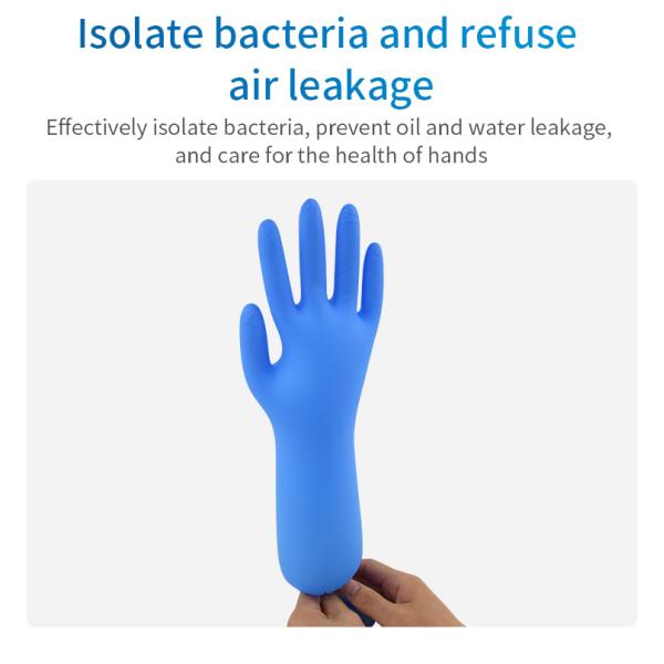 Guantes de nitrilo desechables sin látex sin polvo de grado médico e industrial azul / rosa tamaños XS-L aprobado por la FDA protección flexible y cómoda
