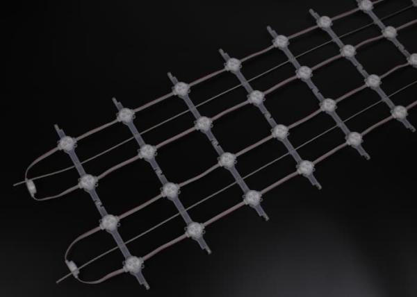 Écran LED publicitaire transparent IP67 pour décoration extérieure P143, lumière ponctuelle flexible, écran en maille LED en matériau PC