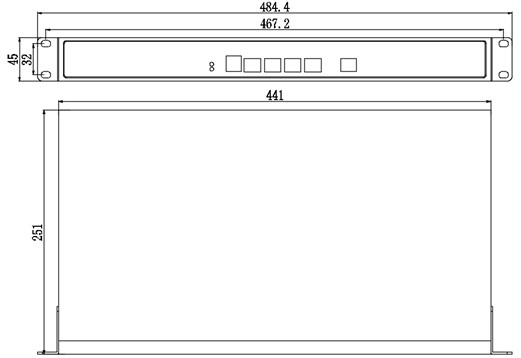 NSP-1841 Network Firewall Hardware 1U 4LAN IPC 4 Intel Gigabit Network Ports
