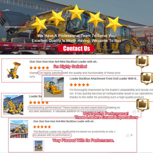 Compact Backhoe Loader with 75 KW Diesel Engine 1.3m³ Bucket Capacity and 2800 KG Loading Lifting Capacity