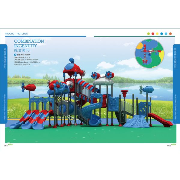 Resort Custom Playground Slides Customizable Design Plastic Play Slide