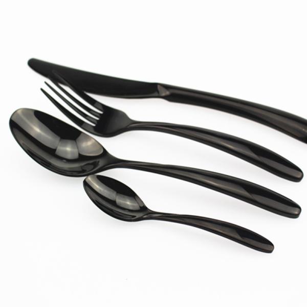 Royal 18/10 Stainless steel black flatware/colorful cutlery/wedding set