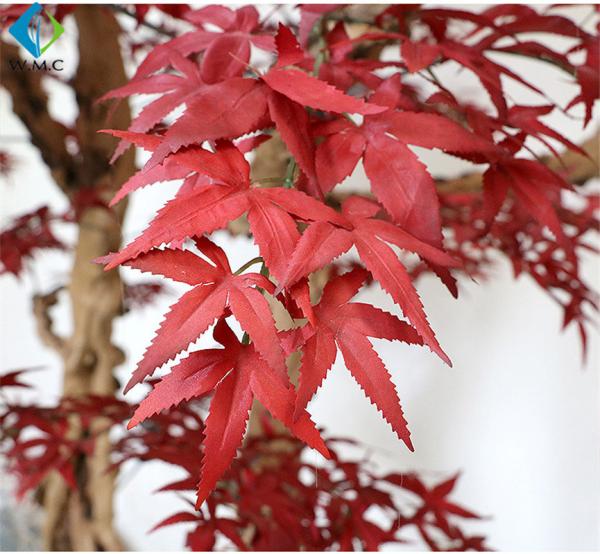 Red Leaf Artificial Maple Tree For Garden Zen Ornament 3m Height Customized Design