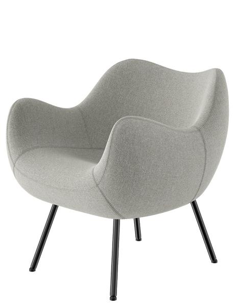 Upholstered Version Fiberglass Arm Chair RM58 Soft Abrasion Resistance