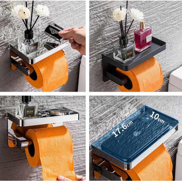 SUS 304 Stainless Steel Toilet Paper Dispenser Wall Mounted For Bathroom ODM