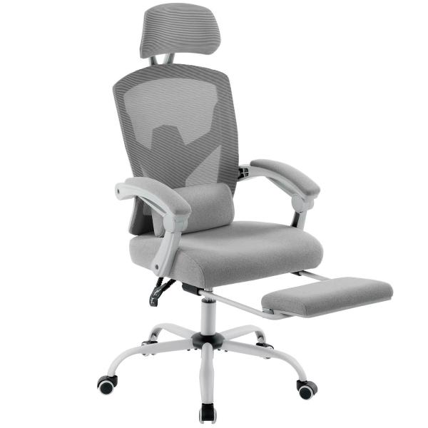 ALINUNU Back Mesh Office Chair with Footrest 34.39 Pounds and Reclining Function