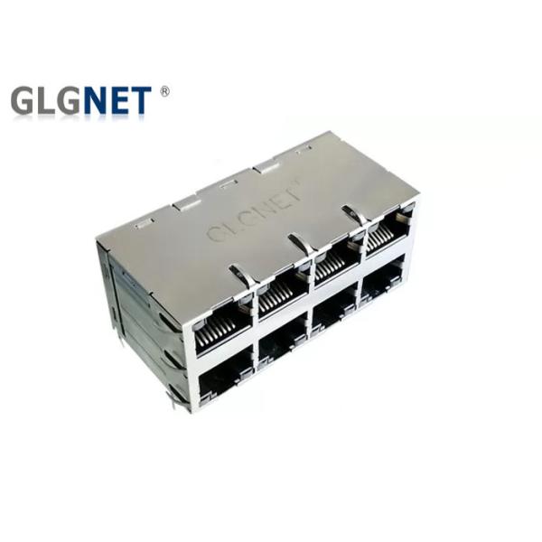 EMI Tabs Rj45 Through Hole Connector 2.5G Integrated Transformer For Ethernet Switches