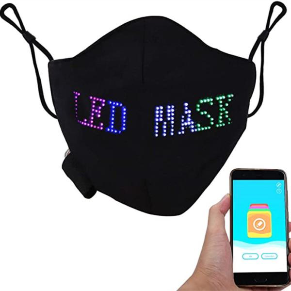 Bluetooth App Programmable LED Face Mask DIY Message Patterns