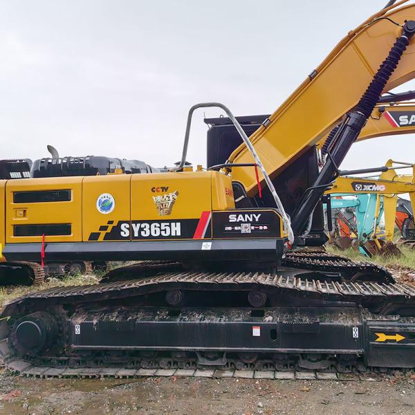 Hydraulic SY365H Used SANY Excavators 212kw Rated Power Large Size Digger Good Condition
