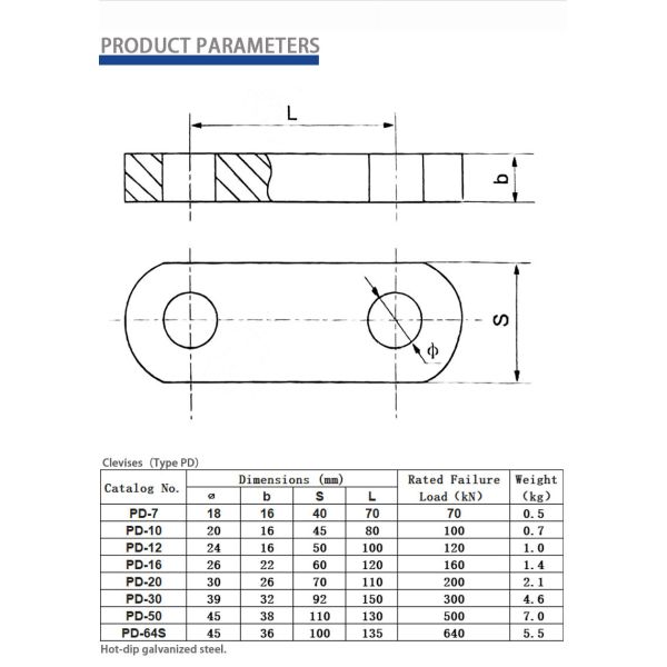Corrosion Resistant Double Hole Strap Power Fittings For Grid Infrastructure PD-Type